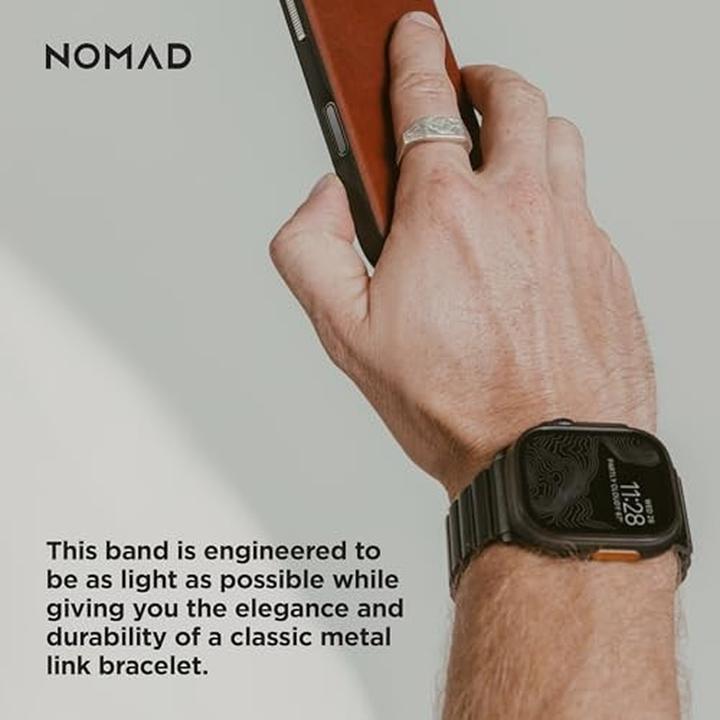 Produktbild Nomad Band Titanium Black V2 46mm/49mm (49 mm, 316L Edelstahl, 99% reinem Titan der Güte 5, diamantaehnliche Kohlenstoffbeschichtung, diamantähnlichen Kohlenstoffschichten (DLC), Grad 5 Titan, Titan)