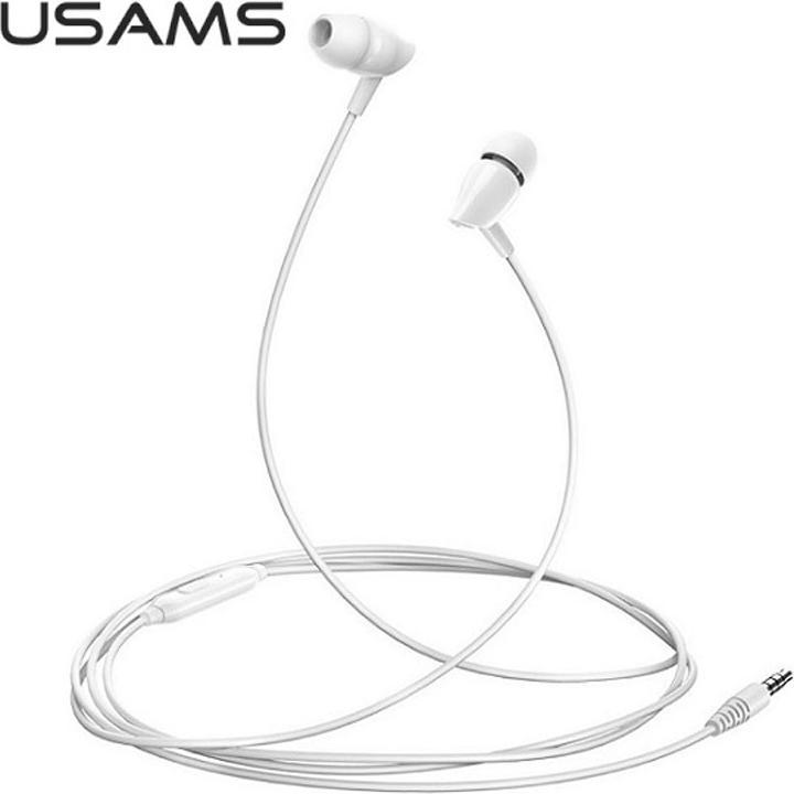 Actual product image Usams Sluchawki stereo EP37 3.5 mm bialywhite HSEP3702 (Cable)
