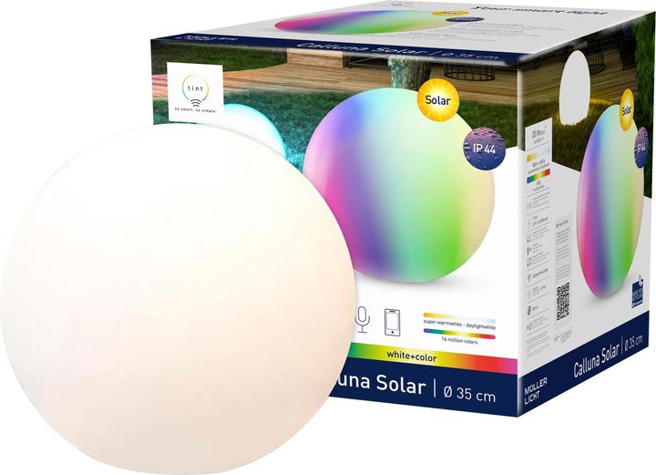Actual product image Müller Licht Müller-Licht Solar Deco Light tint Calluna Solar 35 cm, white+color 404073 LED 0.5W RGBW White (20 lm, IP44)