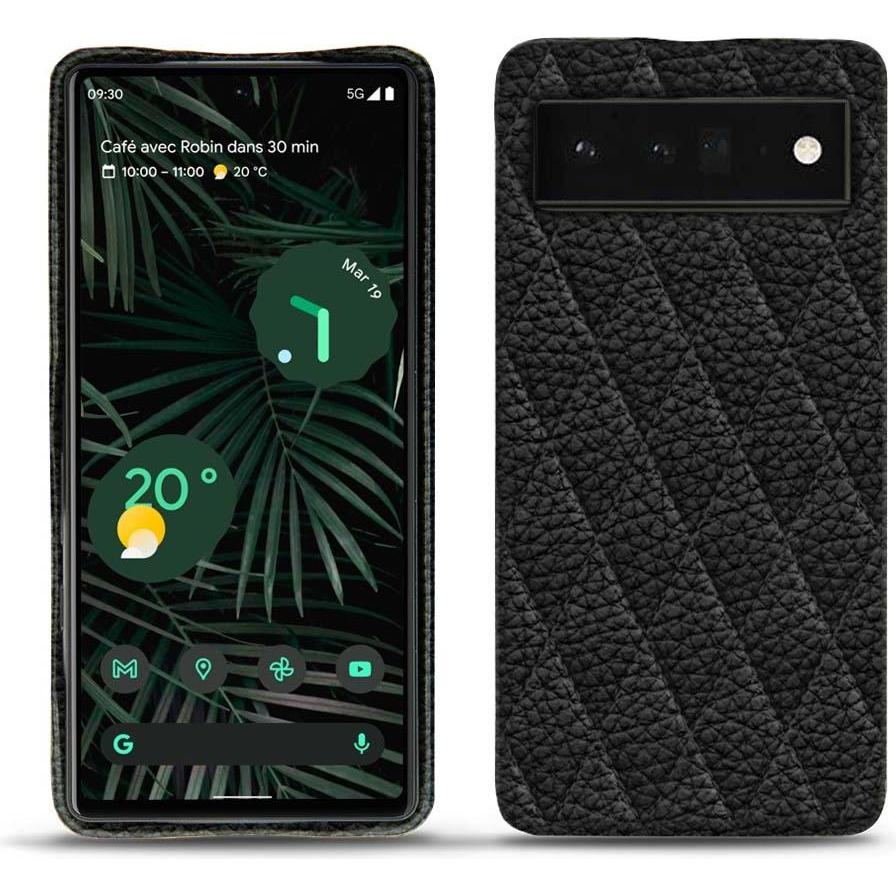 Noreve Lederschutzhülle (Google Pixel 6 Pro), Smartphone Hülle, Schwarz