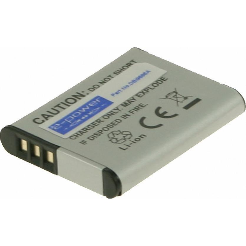 2-Power Digital Camera Battery 3.7V 730mAh (Akku), Kamera Stromversorgung, Schwarz