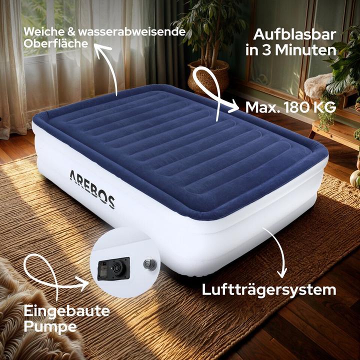 Produktbild Arebos Aufblasbare Matratze (152.5 x 203 cm)