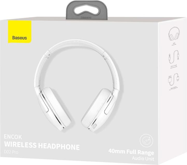 Image du produit Baseus Casque sans fil Encok D02 Pro blanc (40 h, Sans fil)