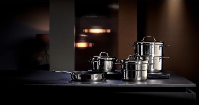 Produktbild WMF Kochtopf Dampfgarer 16cm klein Metalldeckel 1,2l Mini Edelstahl Induktion (16 cm, Dampfkochtopf, Edelstahl)