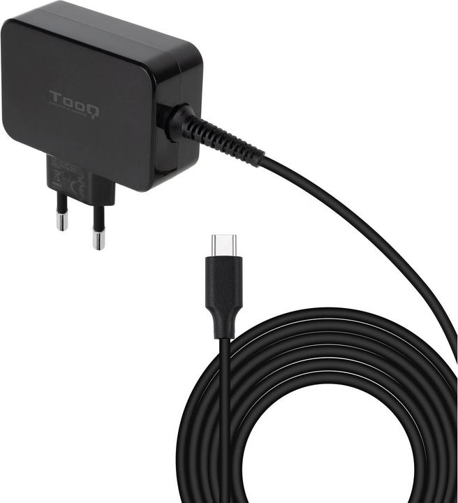 Produktbild Tooq Technology Cargador Portatil Gan USB-C Pd 65w Negro (65 W)