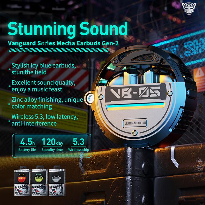 Immagine prodotto Wekome Cuffie senza fili Bluetooth V5.3 TWS Rosso (4.50 h, Senza fili)