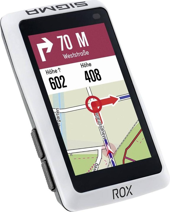 Actual product image Sigma Sport ROX 12.1 Evo GPS bike computer - Night White - Set - Incl. ANT+/BLE borstriem/snelheids-/cadence sen