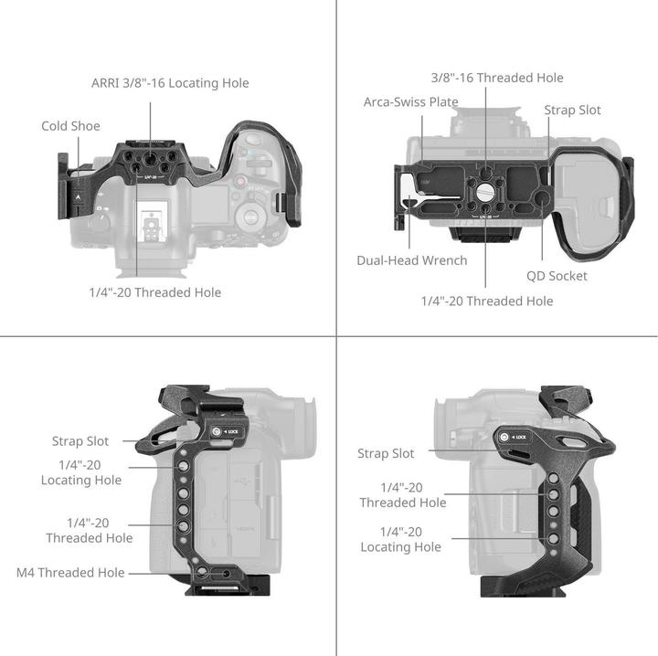 Image du produit SmallRig 4975B Black Mamba Cage for Canon EOS R5 Mark II (Cage)