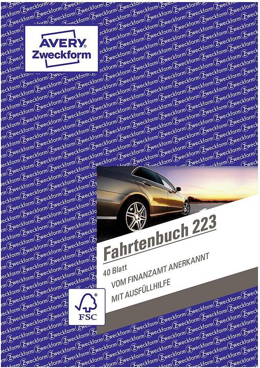 Produktbild Avery Fahrtenbuch (A5, Kariert, Weicher Einband)