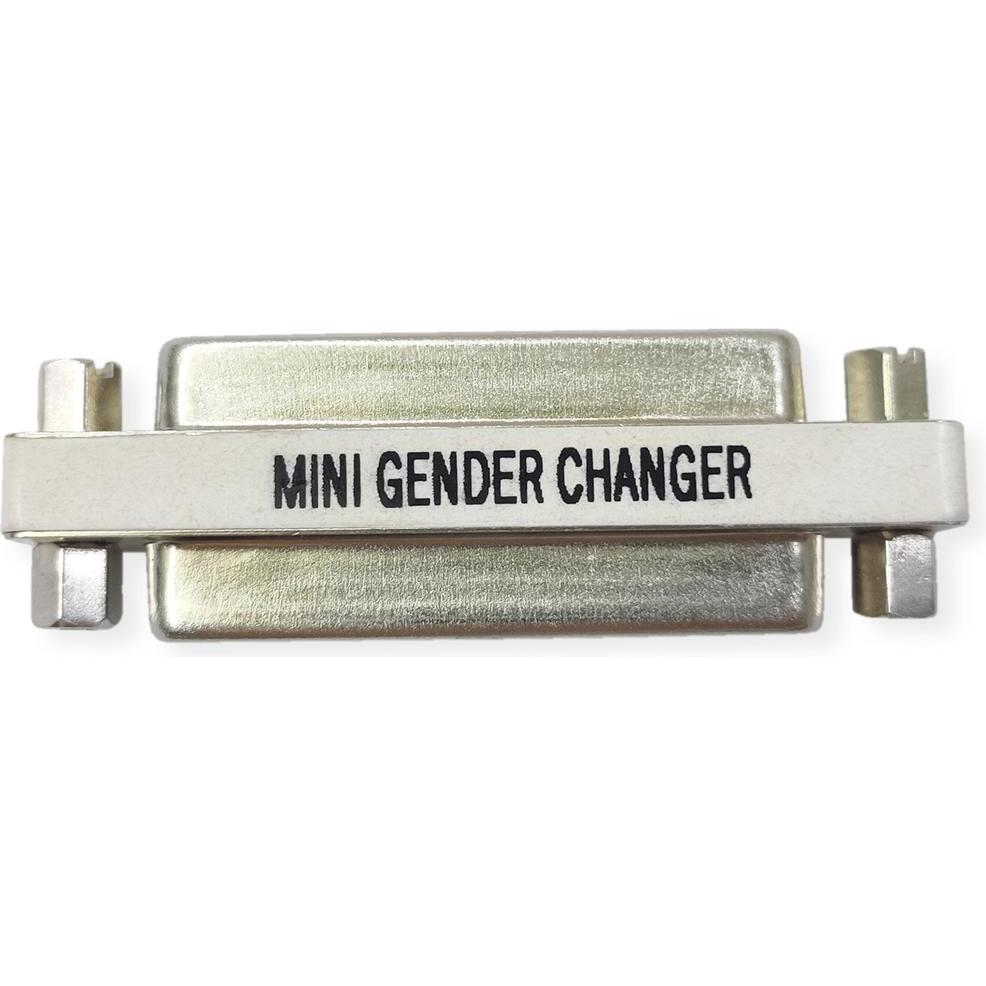 Thumbnail - Value Mini Gender Changer, DB25 BU/BU (DB25, 1.70 cm), Data + Video Adapter, Silber