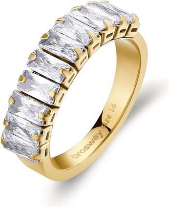 Produktbild Brosway Desideri BEIA002 sparkling gold-plated ring with zircons - Circuit: 52 mm (52)