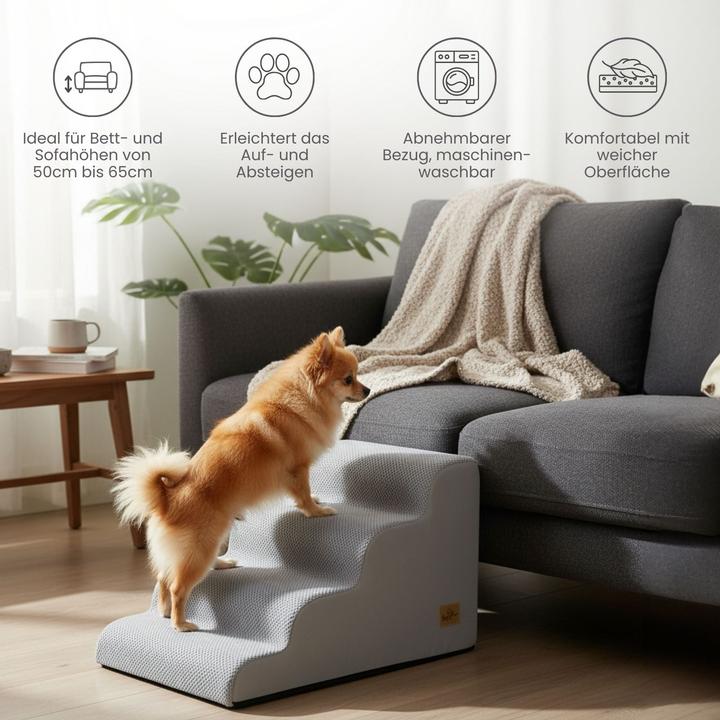 Actual product image Hermex Schaumstoff-Hundetreppe Haustiertreppe Katzentreppe Hunderampe (Cat, Dog)