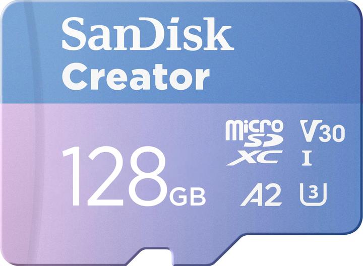 Produktbild SanDisk Creator UHS-I V30 (128 GB, microSDXC, U3, UHS-I)