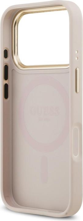 Produktbild Guess PU Leather Peony Pattern Case für Apple iPhone 17 Pro - pink (Apple iPhone 17 Pro)
