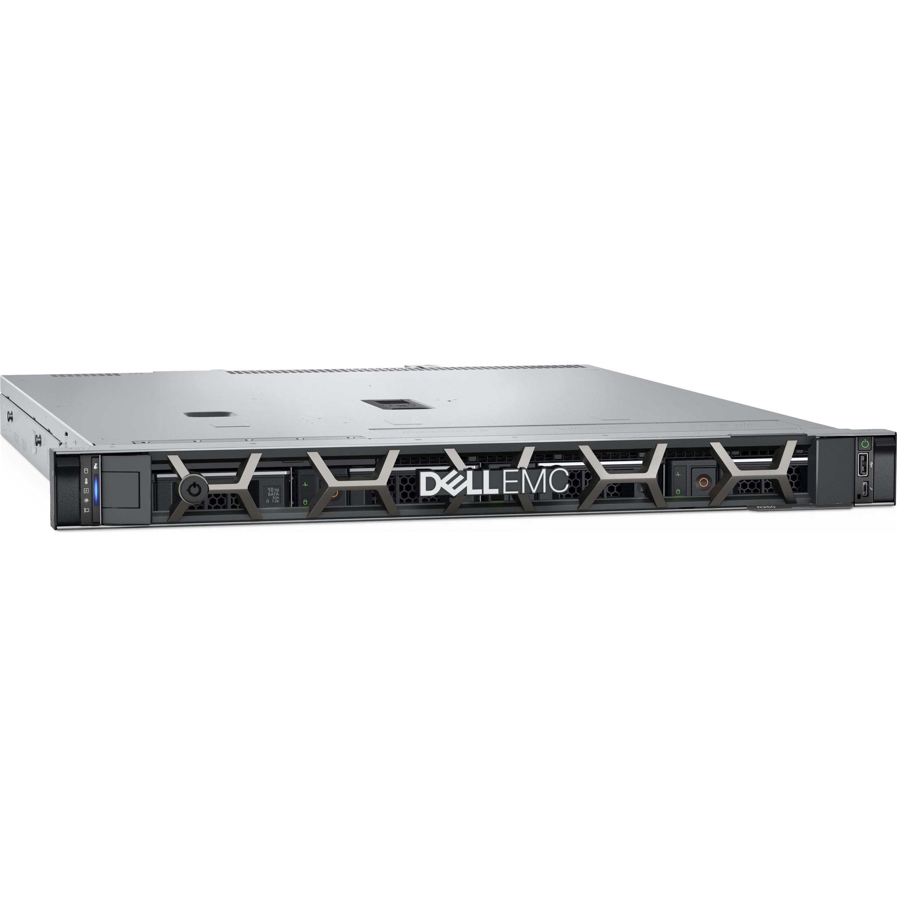 Dell POWEREDGE R250 XEON E-2314 (Intel Xeon E-2314, 16 GB, Rack Server), Server