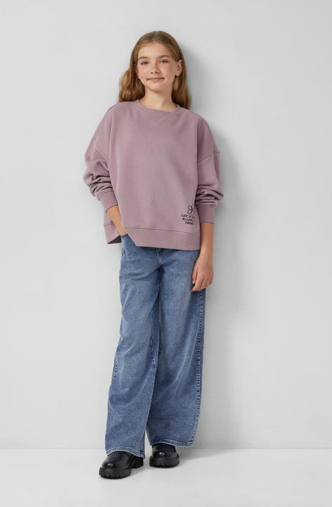 Produktbild s.Oliver Sweatshirt Kuscheliges Oversize-Sweatshirt mit dezentem Print (134, 140)