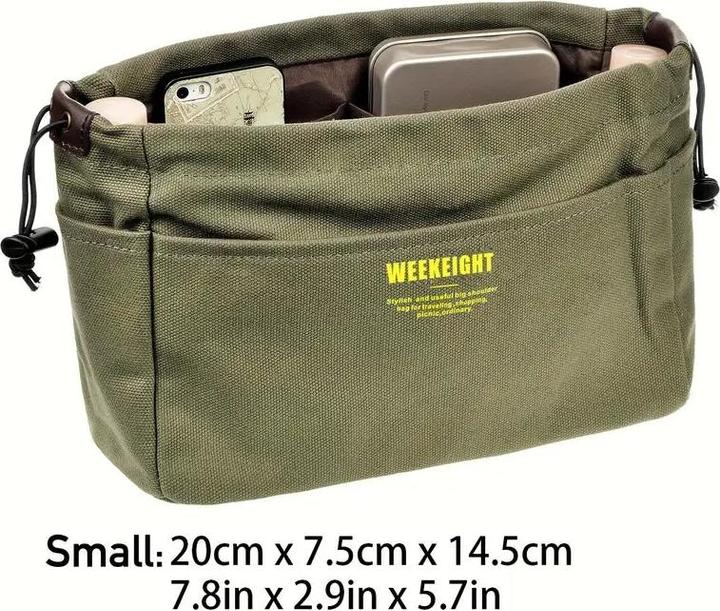 Actual product image Only-Bags.Store Minimalist casual storage organiser, versatile drawstring insert pouch for tote