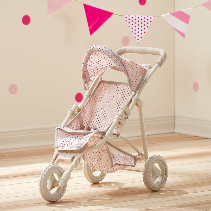 Produktbild Teamson Olivia's Little World Jogging-Puppenwagen Polka Dot Princess, fr Babypuppen, Pink Grau