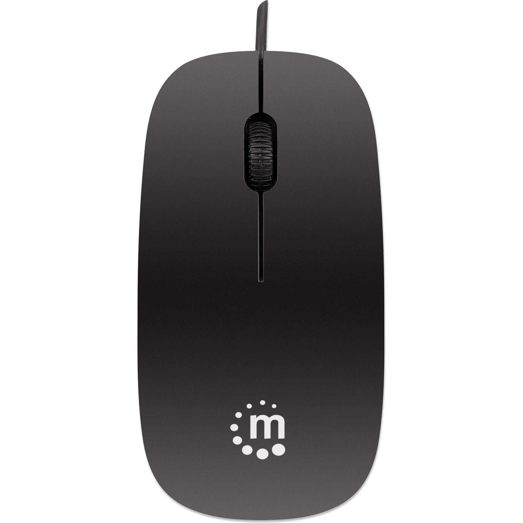 Thumbnail - Manhattan Optische Slim Mouse (Kabelgebunden), Maus, Schwarz