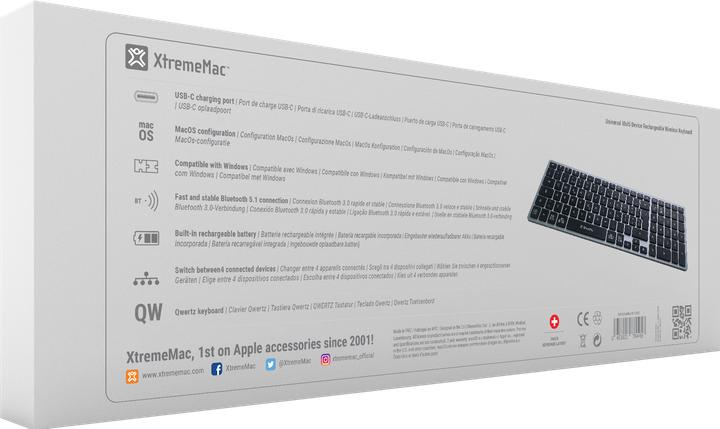 Produktbild XtremeMac Wireless Aluminum Keyboard (CH, Kabellos)