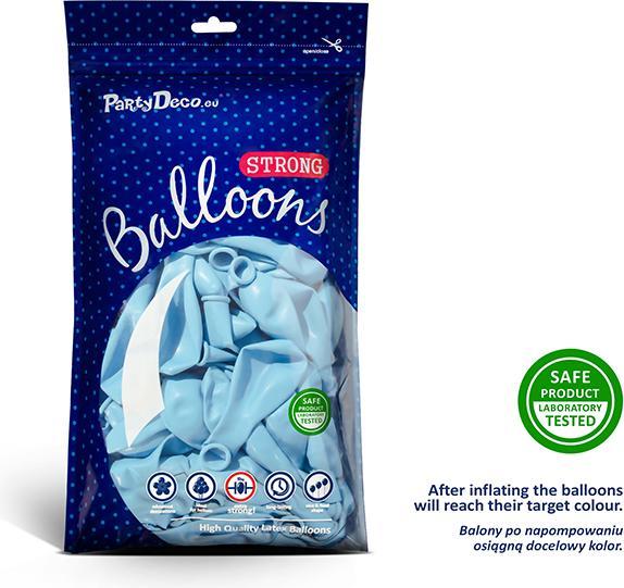 Produktbild Partydeco Strong Balloons 27cm, Pastel Light Blue (1 pkt / 50 pc.) (50 x)