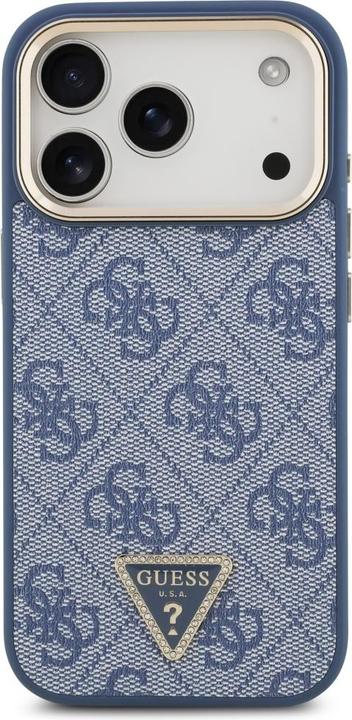 Produktbild Guess Case Magsafe 4G PU Leather Case With Triangle Logo And Gold Metal Camera Frame For iPhone 17 P (Apple iPhone 17 Pro)