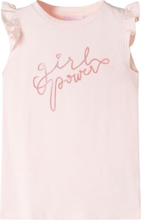 Immagine prodotto vidaXL Maglietta da bambino con maniche a balze rosa pallido 128.Materiale (128)