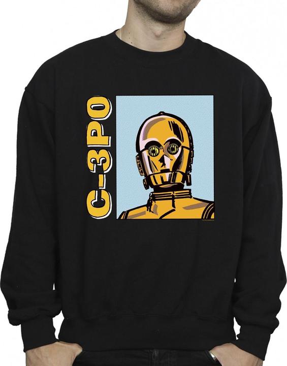Actual product image Star Wars Mens C3PO Line Art Sweatshirt (XXL)