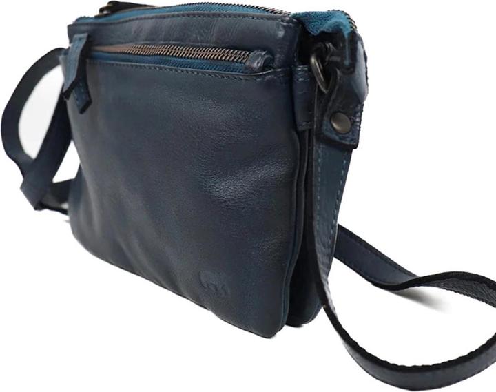 Produktbild Bear Rock Bärende Design Maithe Leder Umhängetasche - dunkelblau