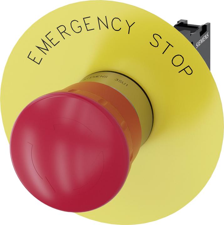 Actual product image Siemens Em. Stop Mushroom Pushbutton 22mm Roun