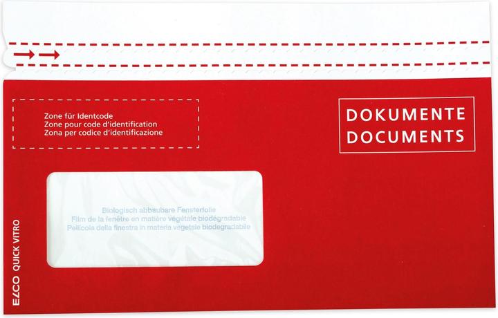 Elco Buste portadocumenti Quick Vitro carta Dokumente/Documents conformi agli standard postali (C5/6)