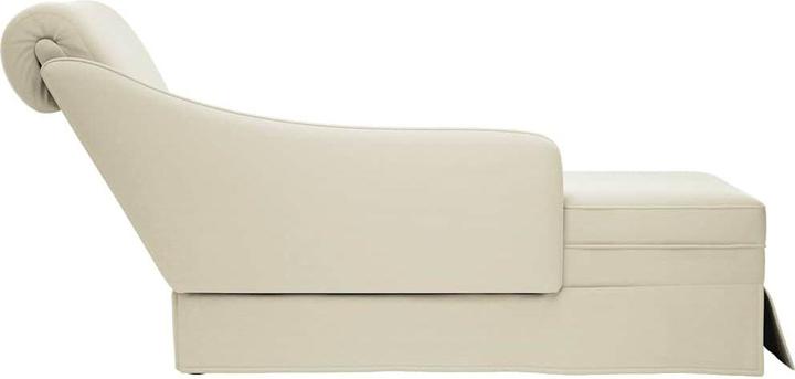 Actual product image vidaXL Chaise longue with bolster and right armrest cream velvet