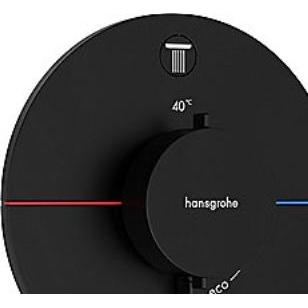 hansgrohe, Badarmatur, ShowerSelect Comfort S Thermostat, Unterputz, 2 Verbraucher, runde Rosette, 15554