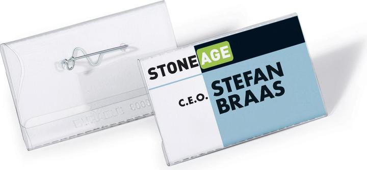 Image du produit Durable Badges nominatifs en feuille dure avec épingle