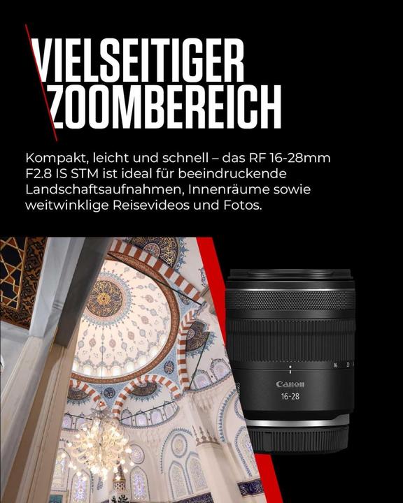 Immagine prodotto Canon RF 16-28 mm f/2,8 IS STM (Canon RF, Full frame)