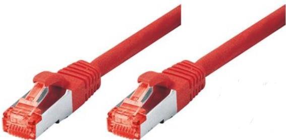 Produktbild Tecline Patchkabel S-STP (PIMF), Cat 6, rot, 5,0 m Patchkabel mit besonders schmalem Knickschutz (S/FTP, CAT6, 5 m)