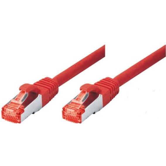 Thumbnail - Tecline Patchkabel S-STP (PIMF), Cat 6, rot, 5,0 m Patchkabel mit besonders schmalem Knickschutz (S/FTP, CAT5e, 5 m), Ne...