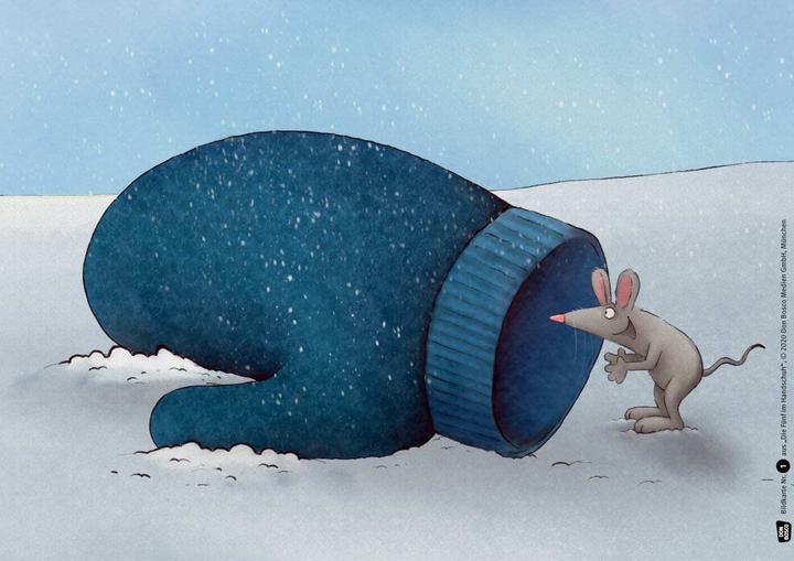 Actual product image The five in the glove. Kamishibai picture book (German)