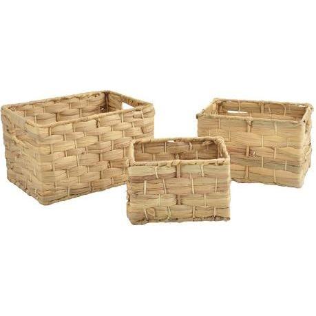 Steinbach, Cesta, Set von 3 Aufbewahrungskörben aus Wasserhyazinthe (3 x)