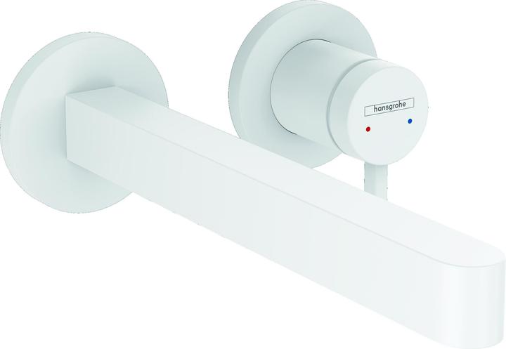 Image du produit hansgrohe FINORIS Set de finition pour robinetterie de lavabo 2 trous Bec déverseur 225mm, blanc mat