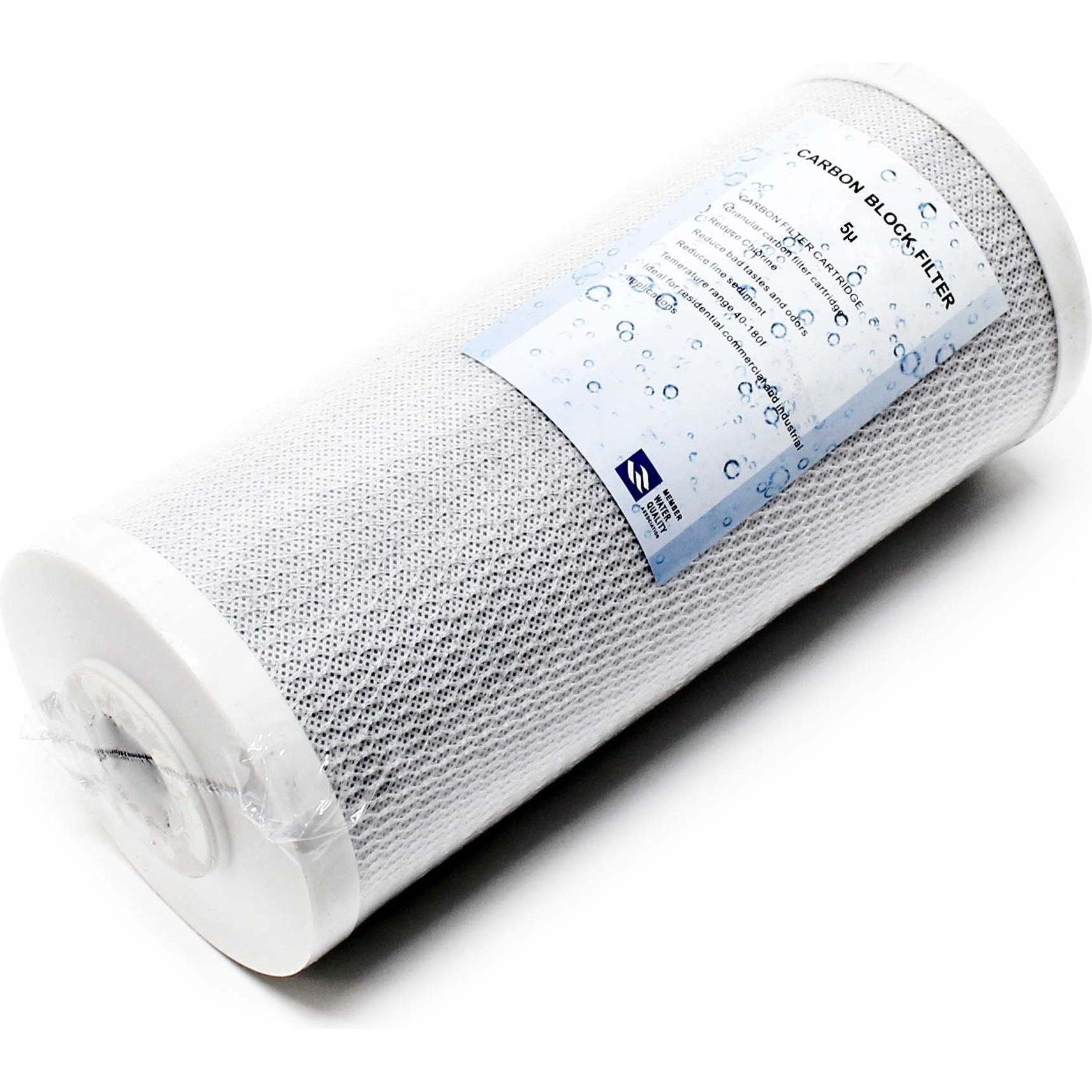 Naturewater CTO-10L Aktivkohle Block 10" 254mm Wasserfilter Umkehrosmose Filter, Wasserfilter, Blau