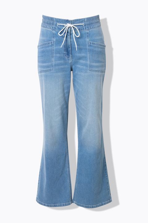 Image du produit Ulla Popken Jean Mary à taille élastique, jambe large et évasée (27)