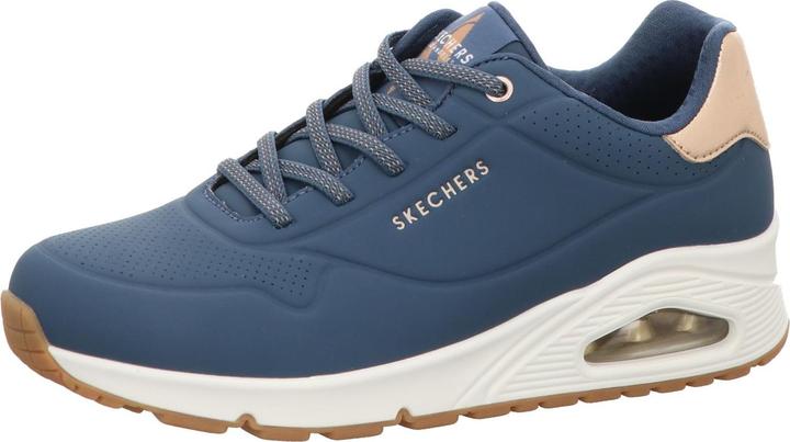 Skechers Damen Schnürschuhe Sportlich Gummisohle blau (37)