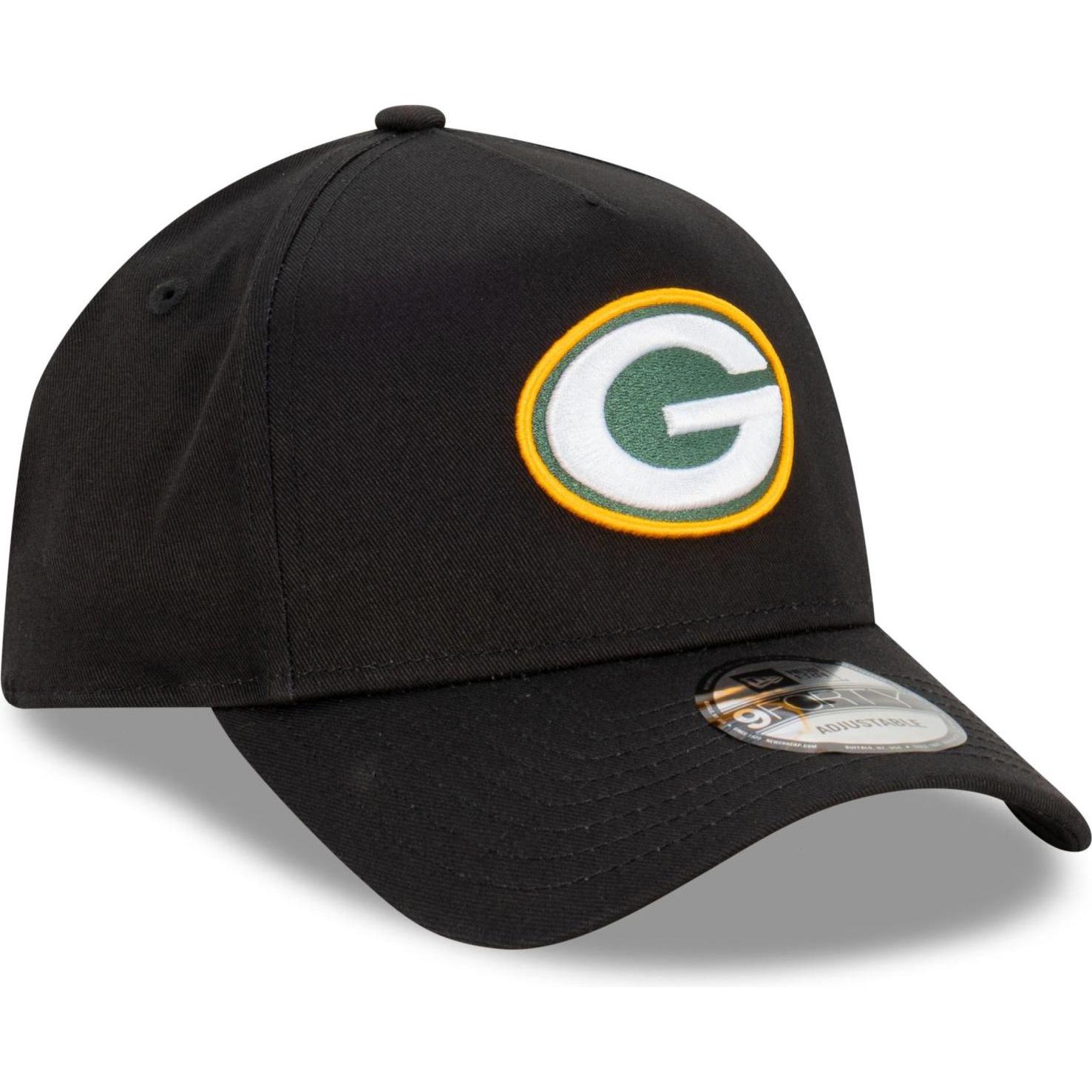 Thumbnail - New Era, Herren, Cap, 9Forty A-Frame Cap - NFL Green Bay Packers schwarz, Schwarz, (One Size)