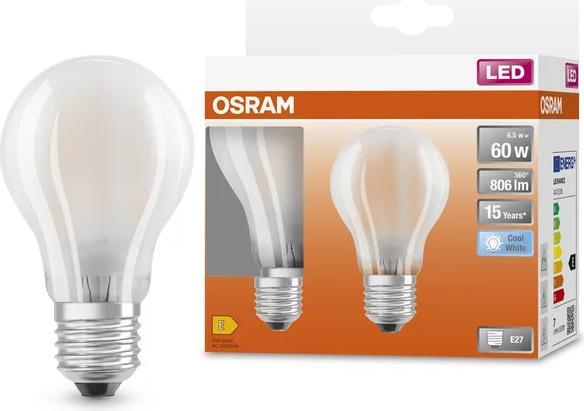 Image du produit Osram Star Classic A60 (E27, 6.50 W, 806 lm, 3 x, E)