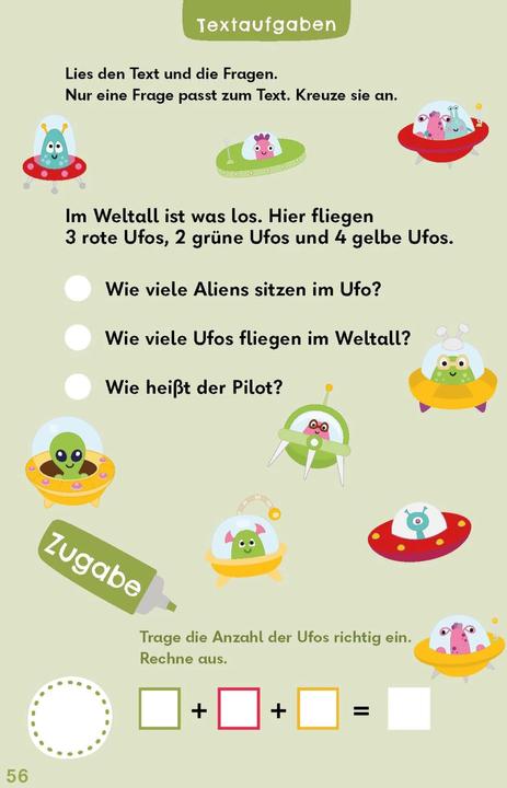 Actual product image Rechenrätsel für mutige Kinder - Abenteuer Weltraum (German, Janine corner, Ulrike Rogler, 2024)