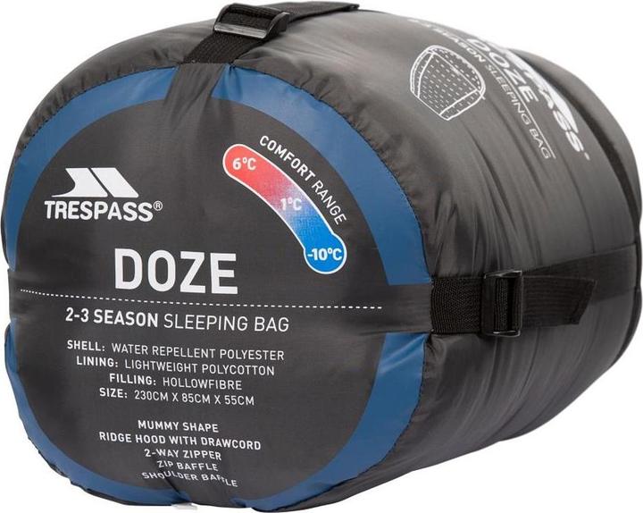 Actual product image Trespass DOZE 3 Seasons Sleeping Bag (230 cm)