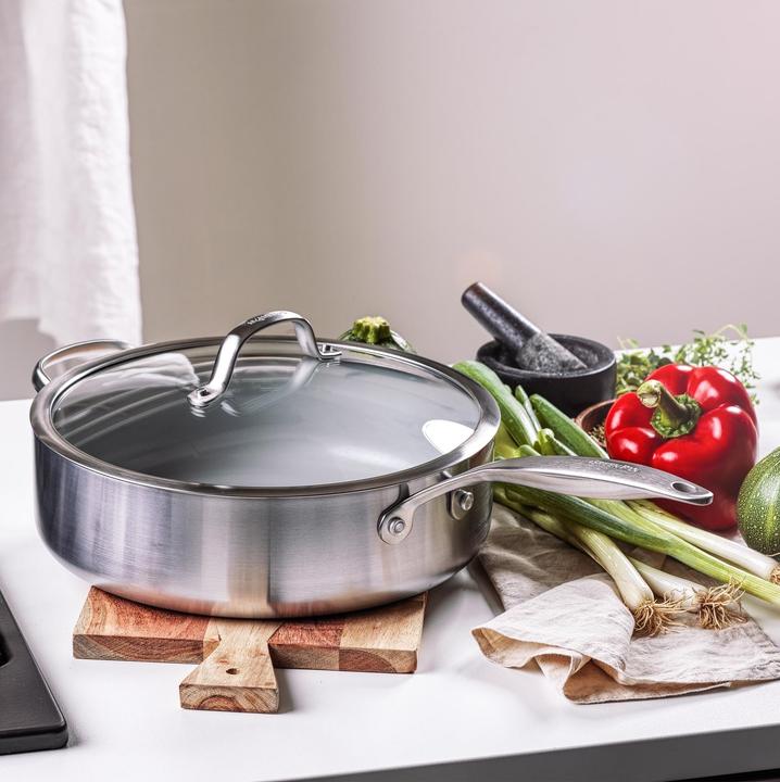Productafbeelding Greenpan Venice Pro Evershine met deksel (Braadpan + kasserol, Steelpan, Roestvrij staal, 28 x 8 cm)