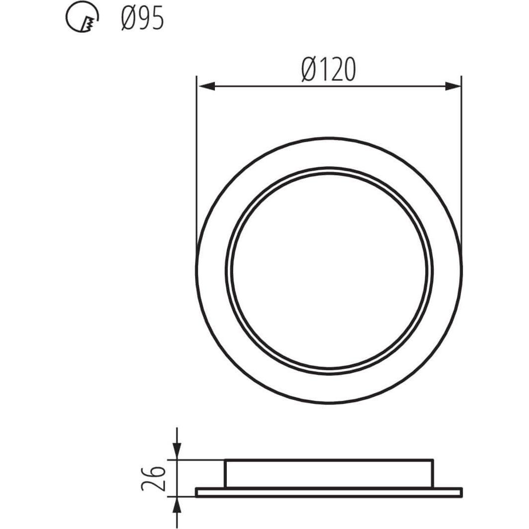 Thumbnail - Kanlux, Wandleuchte + Deckenleuchte, Downlight, Einbauleuchte TAVO LED Weiss IP44/20 36511 (900 lm)
