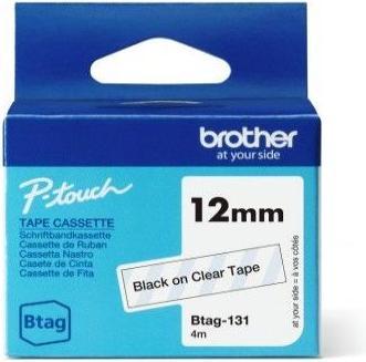 Produktbild Brother Btag (1.20 cm, Schwarz, Transparent)